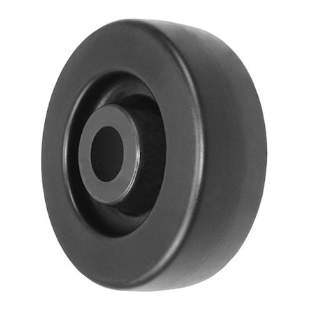 Durastar Wheel, 6X2 Heavy Duty Polyolefin Black, .1-3/16 Plain Bore 620HPO84B